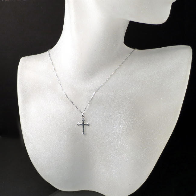 14KY Gold Heart w/ Cross Children's Necklace 001-850-00010 | Erica DelGardo  Jewelry Designs | Houston, TX